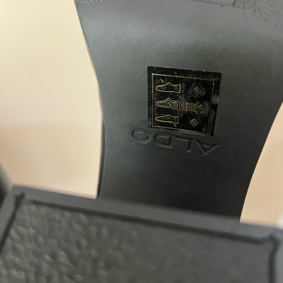 ALDO Maritza Black Platform Stretch Over Knee-High Boots Size 10 Y2K/90s Retro - Picture 12 of 16